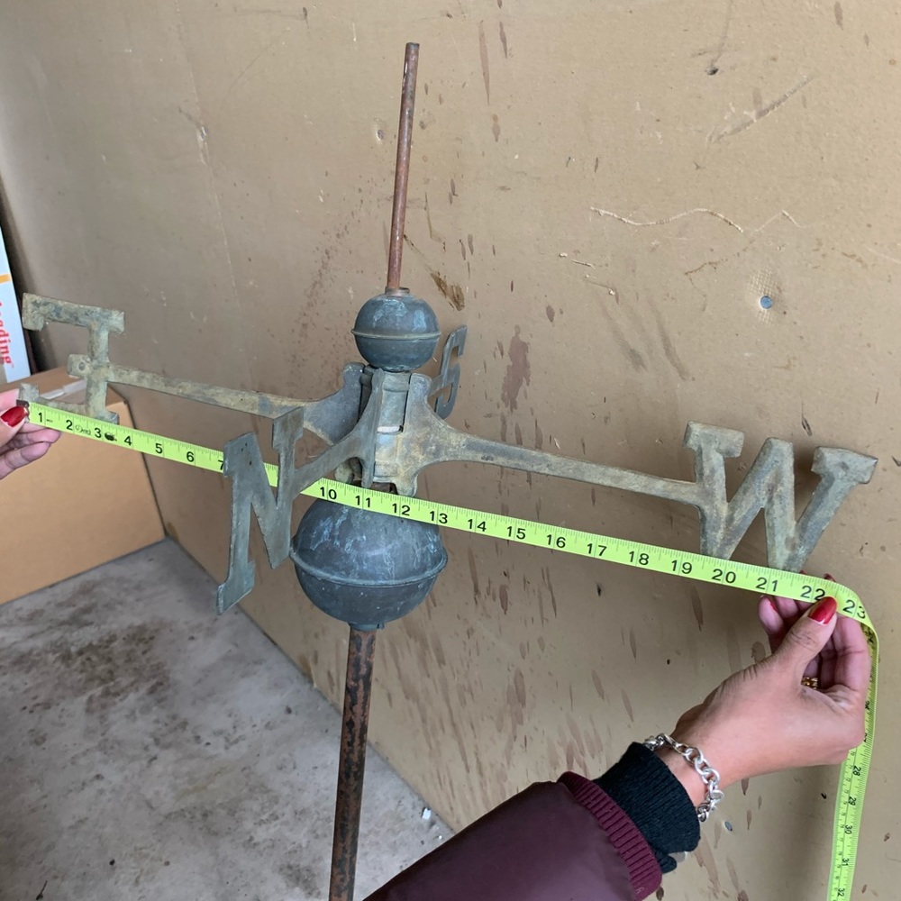 Authentic copper Sulky Rider Weather Vane - Picture 5 of 14